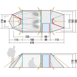 Tatonka Alaska 3.235 PU - Drei-Personen-Zelt -Tatonka tatonka alaska 3 235 pu drei personen zelt light olive tat 2457 333 3