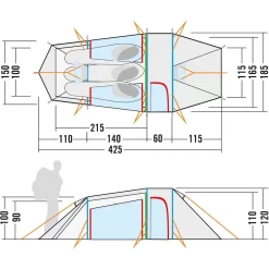 Tatonka Grönland 3 Vent - Tunnelzelt -Tatonka tatonka groenland 3 vent tunnelzelt 2428 208 7